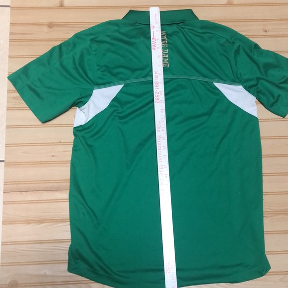 Adidas Climalite Green Gold Fighting Irish Notre Dame Sports Jersey  Polo Shirt - Picture 10 of 11